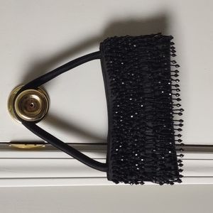 Black Beaded Handbag